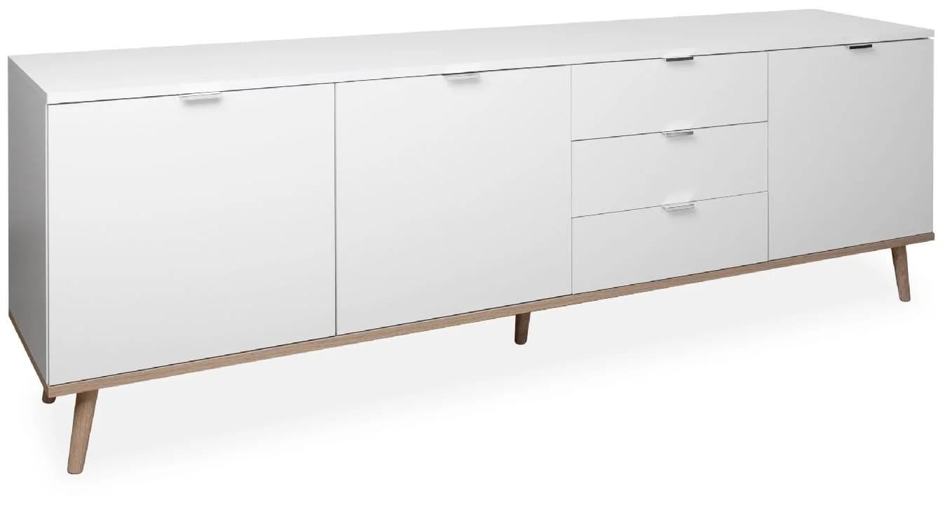 Finori Sideboard Weiß Sonoma Eiche Modern 200 cm - Bild 2