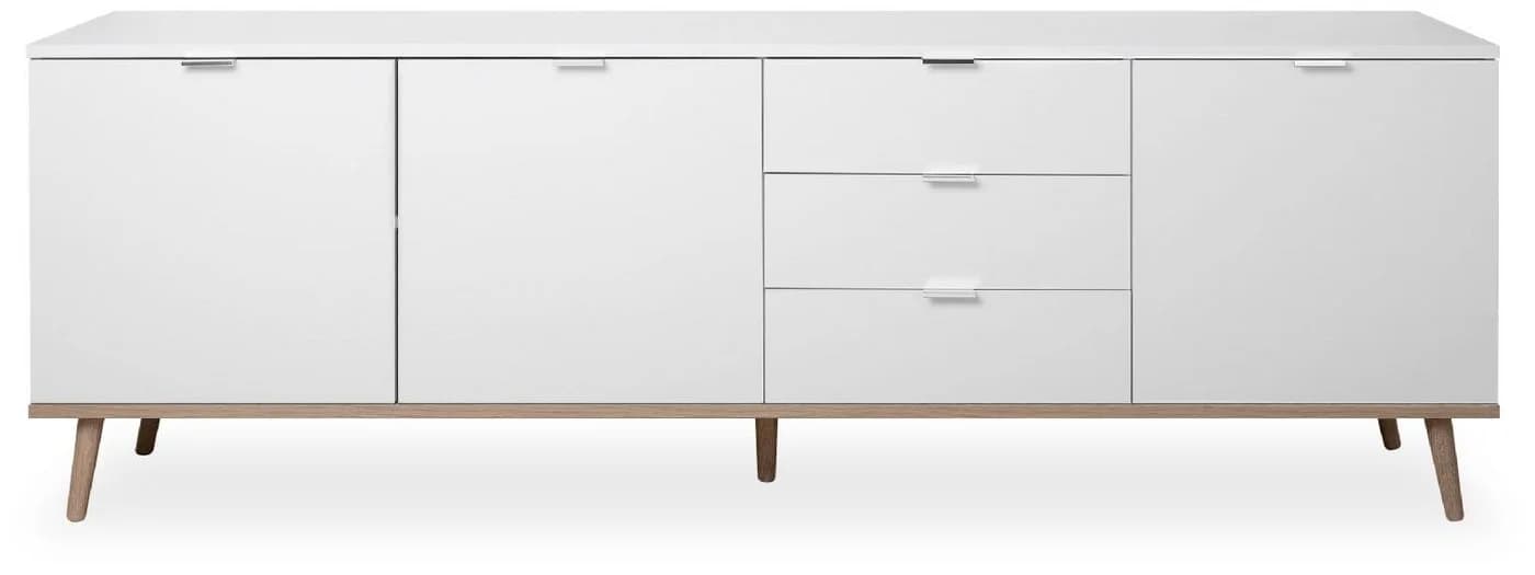 Finori Sideboard Weiß Sonoma Eiche Modern 200 cm - Bild 4