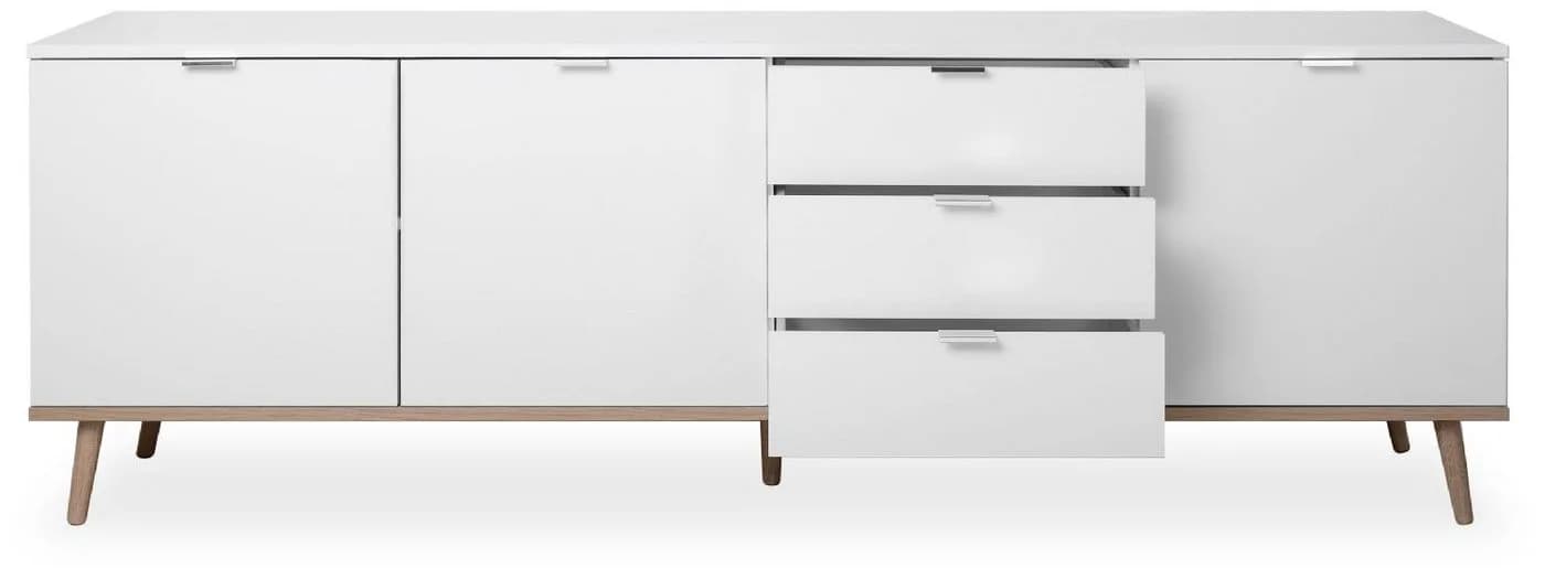 Finori Sideboard Weiß Sonoma Eiche Modern 200 cm - Bild 5