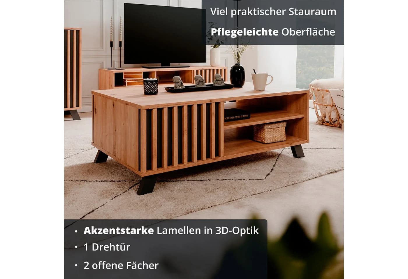 Finori Couchtisch Artisan Oak Anthrazit - Bild 4