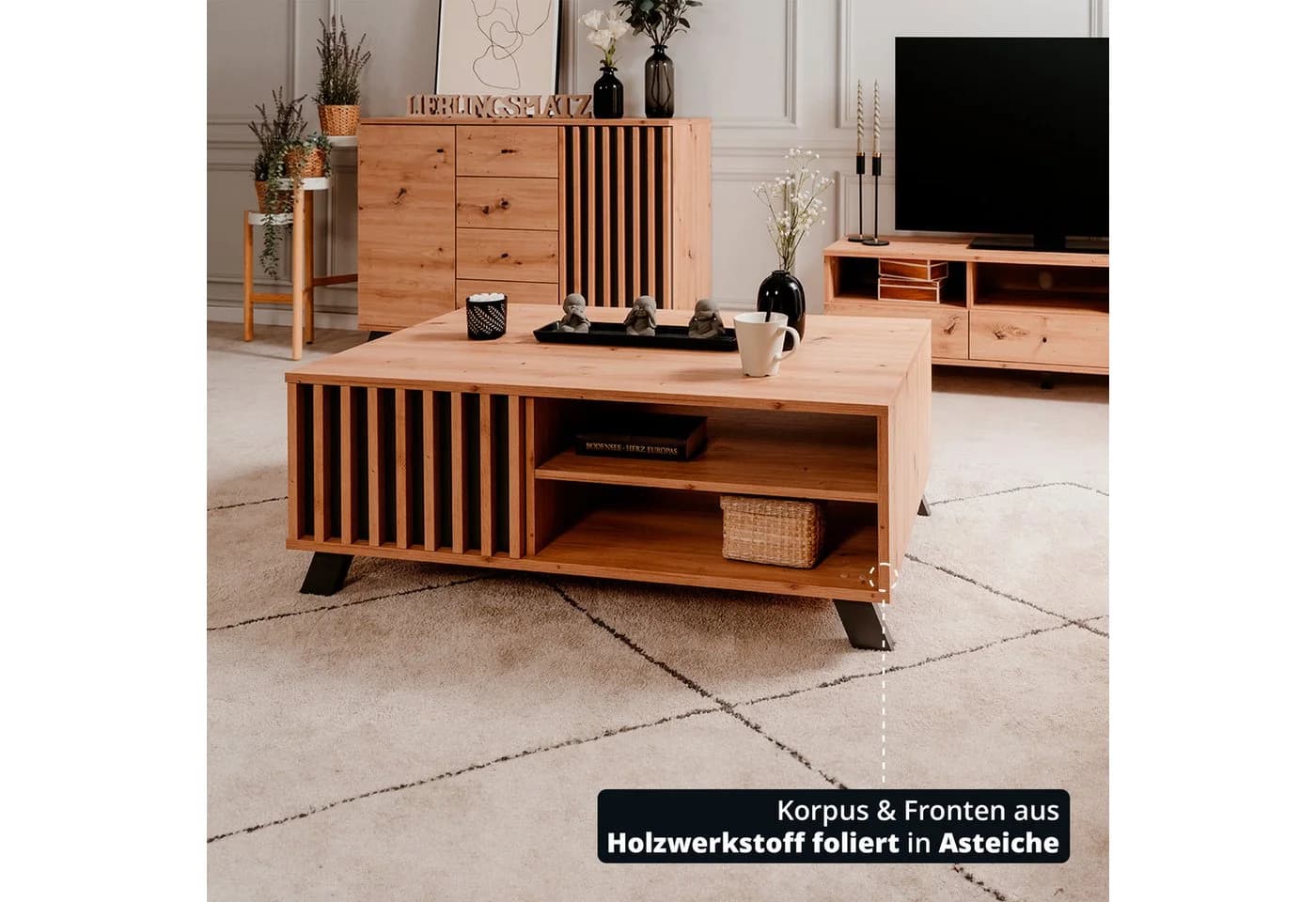Finori Couchtisch Artisan Oak Anthrazit - Bild 5