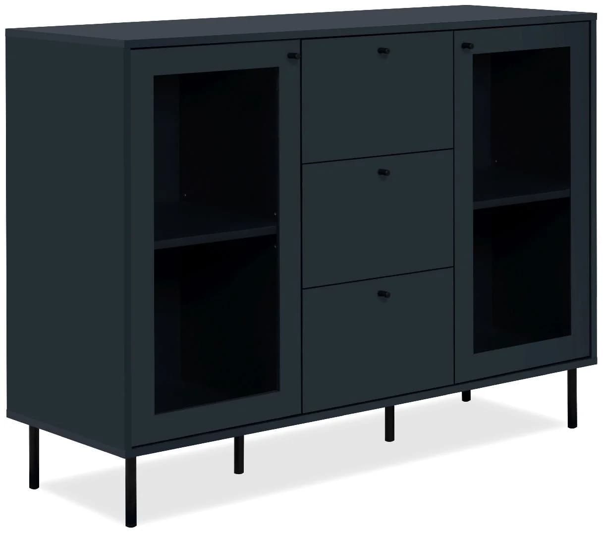 Finori Kommode Navy blau Softclose Modern Höhenverstellbar - Bild 2