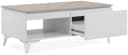 Finori Couchtisch Bertrix 55C Sandstein Weiß Modern Bild 1