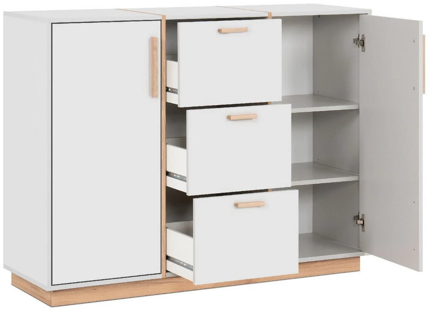 Finori Kommode Modern Steingrau Jackson Hickory 125x94x40 cm