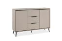 Livetastic Kommode Schwarz Sand Metall 4 Fächer 3 Schubladen Bild 2