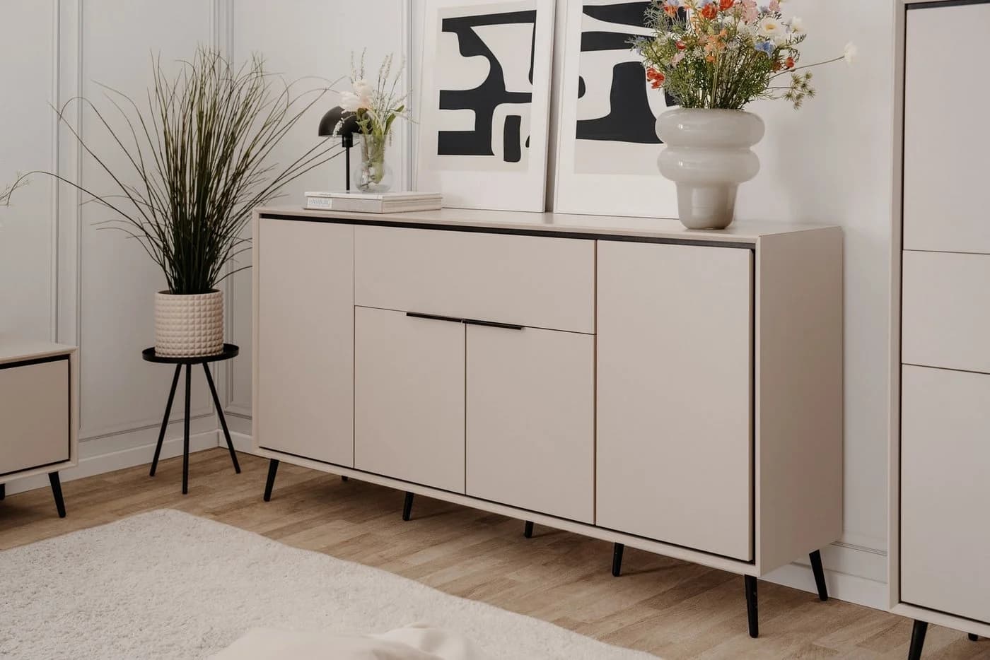 Livetastic Sideboard Sand Metall 6 Fächer 1 Schublade - Bild 4