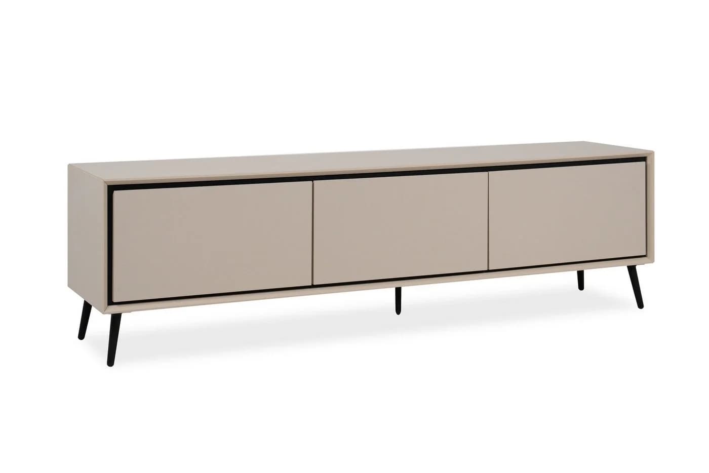 Livetastic Lowboard 3 Klappen Sand Schwarz Modern - Bild 2