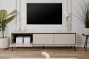 Livetastic Lowboard 3 Klappen Sand Schwarz Modern Bild 3