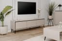 Livetastic Lowboard 3 Klappen Sand Schwarz Modern Bild 4