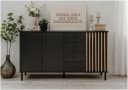 Livetastic Sideboard Schwarz Eiche Artisan 4 Schubladen 2 Fächer Bild 3