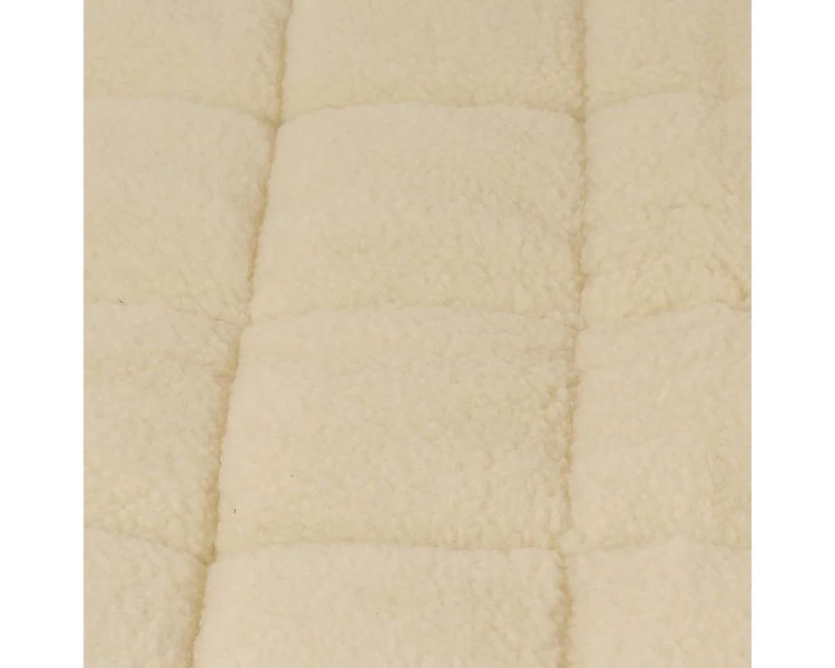 Meivita Topper bauschiges Lammflor Unterbett mit 4 Eckgummis, 3 cm hoch, Merino Schafschurwollvlies - Bild 4