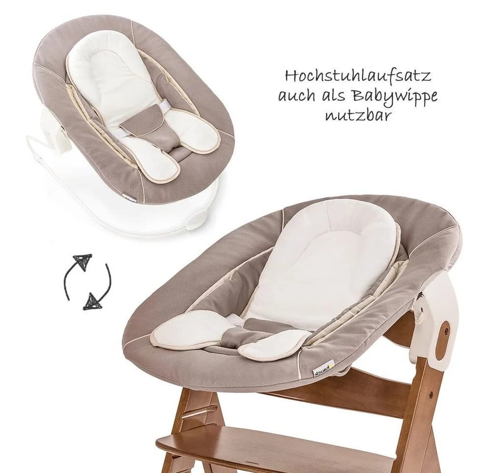 Hauck Hochstuhl Alpha Plus Walnut Newborn Set - Bild 3