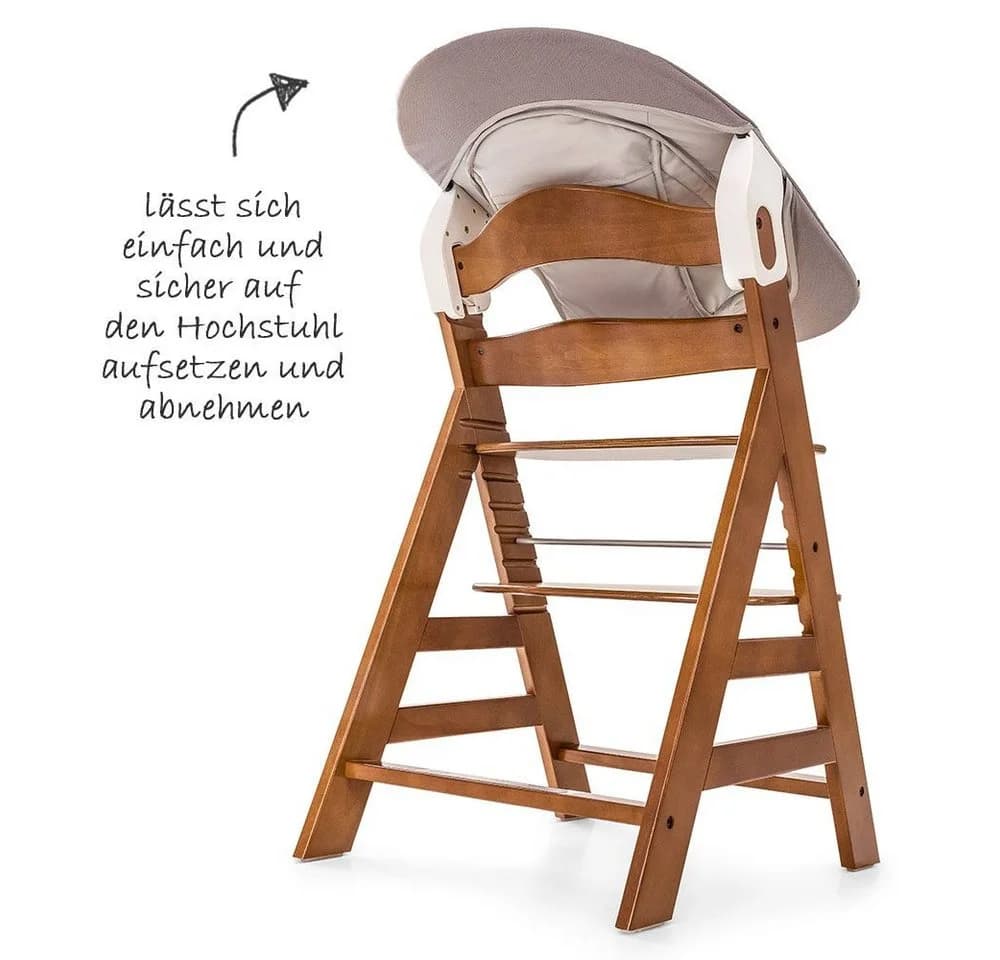Hauck Hochstuhl Alpha Plus Walnut Newborn Set - Bild 4