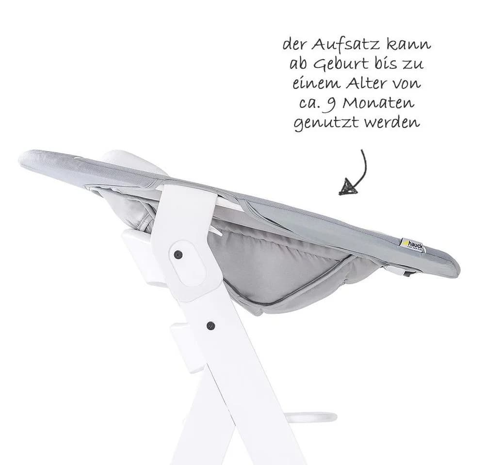 Hauck Hochstuhl Alpha Plus White - Newborn Set mit Aufsatz - Bild 5