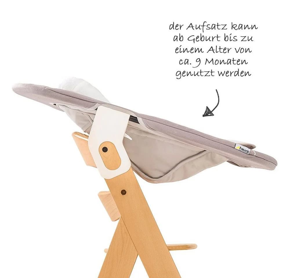 Hauck Hochstuhl Alpha Plus Natur - Newborn Set mit Neugeborenenaufsatz - Bild 5