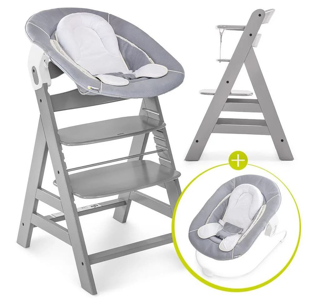 Hauck Hochstuhl Alpha Plus Grey - Newborn Set mit Aufsatz - Bild 2