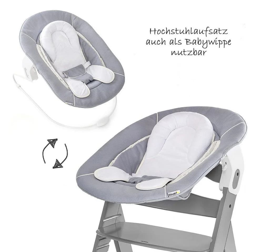 Hauck Hochstuhl Alpha Plus Grey - Newborn Set mit Aufsatz - Bild 3
