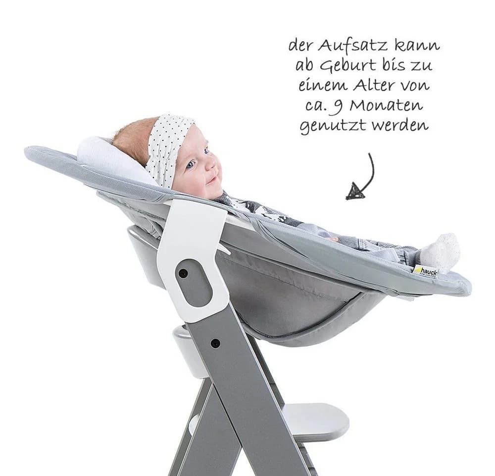 Hauck Hochstuhl Alpha Plus Grey - Newborn Set mit Aufsatz - Bild 5