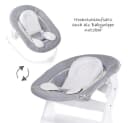 Hauck Hochstuhl Alpha Plus White Newborn Set Holz Babystuhl ab Geburt mit Aufsatz für Neugeborene höhenverstellbar Bild 3