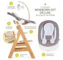 Hauck Hochstuhl Alpha Plus Natur - Newborn Set Deluxe Holz Babystuhl ab Geburt inkl. Aufsatz für Neugeborene & Sitzauflage Bild 1