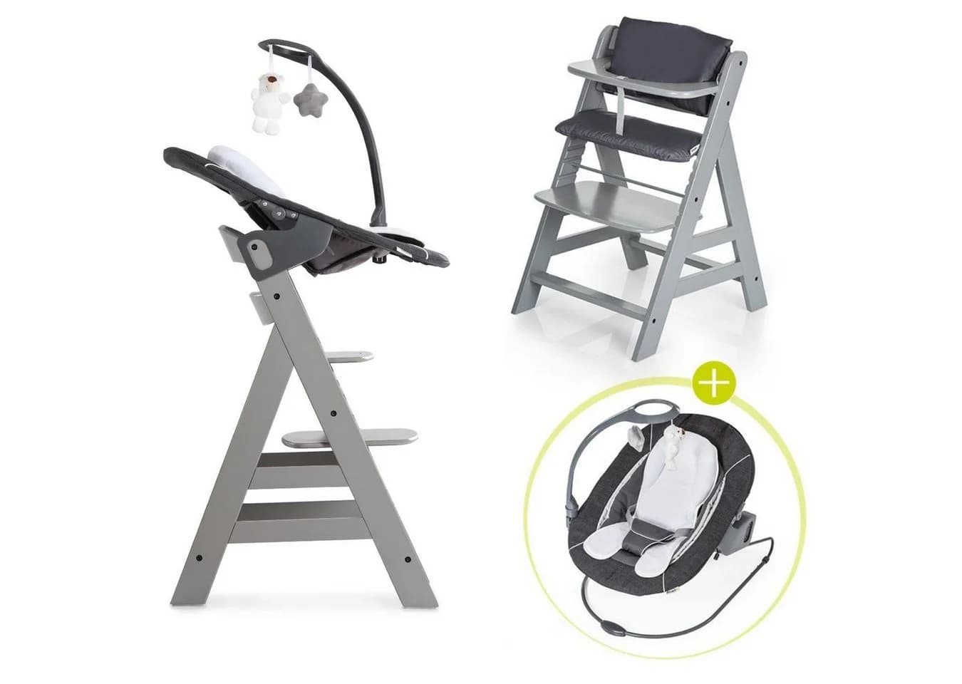 Hauck Hochstuhl Alpha Plus Grau - Newborn Set Deluxe - Bild 2