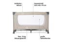 Hauck Baby-Reisebett Dream'n Play Beige mit Matratze & Moskitonetz Bild 3