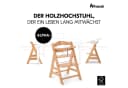 Hauck Hochstuhl Alpha Plus Natur - Mitwachsender Holz-Kinderhochstuhl mit Kissen Bild 1