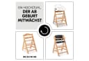 Hauck Hochstuhl Alpha Plus Natur - Mitwachsender Holz-Kinderhochstuhl mit Kissen Bild 5