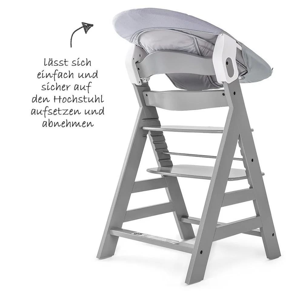 Hauck Hochstuhl Alpha Plus Grey Neugeborenenaufsatz - Bild 4