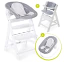 Hauck Alpha Plus Hochstuhl Set Weiß 4-in-1 mit Neugeborenenaufsatz Bild 2
