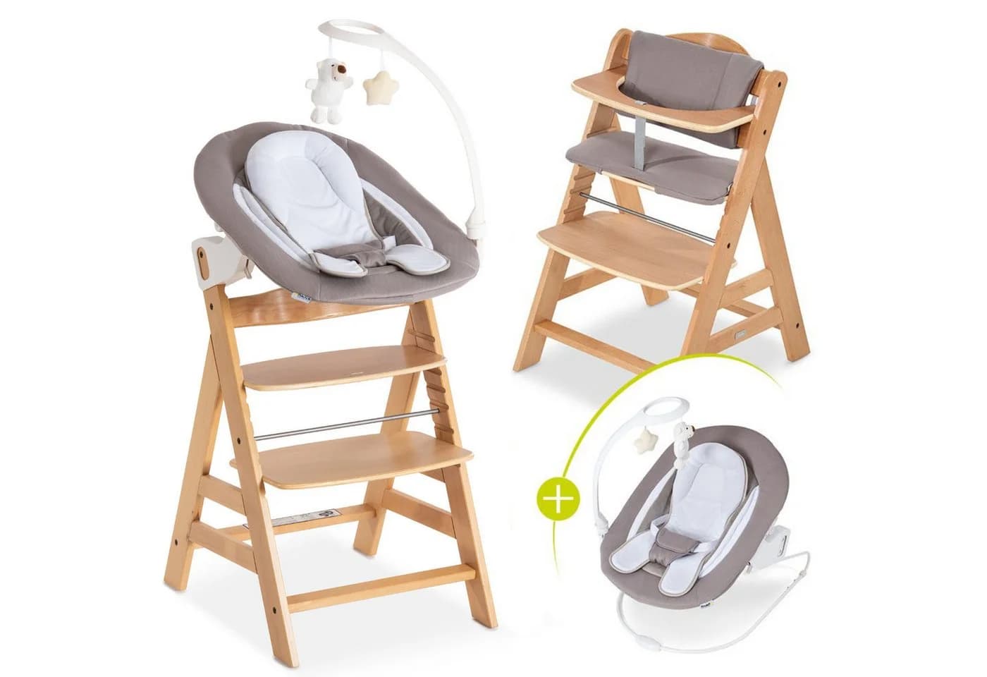 Hauck Hochstuhl Alpha Plus Natur - Newborn Set Deluxe - Bild 2