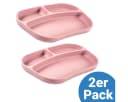 MiaMia Silikon Esslern-Teller Rosa 2er Pack Bild 2
