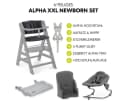 Hauck Hochstuhl Alpha Plus Grey XXL Newborn Set mit 6in1 Sparset Bild 1