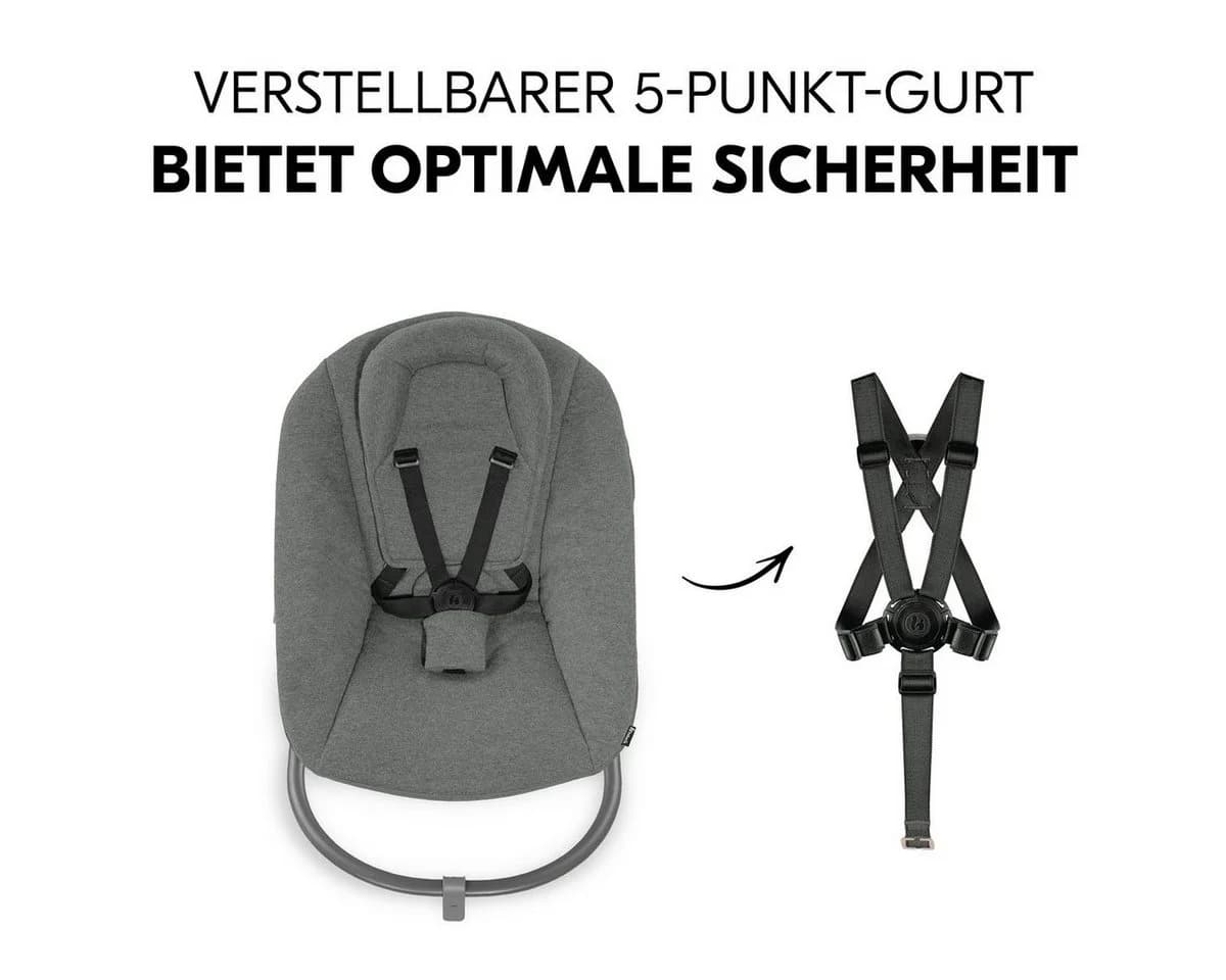 Hauck Hochstuhl Alpha Plus Grey XXL Newborn Set mit 6in1 Sparset - Bild 5