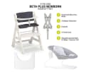 Hauck Hochstuhl Beta Plus White - Newborn Set mit Neugeborenenaufsatz Bild 1