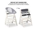 Hauck Hochstuhl Beta Plus White - Newborn Set mit Neugeborenenaufsatz Bild 4