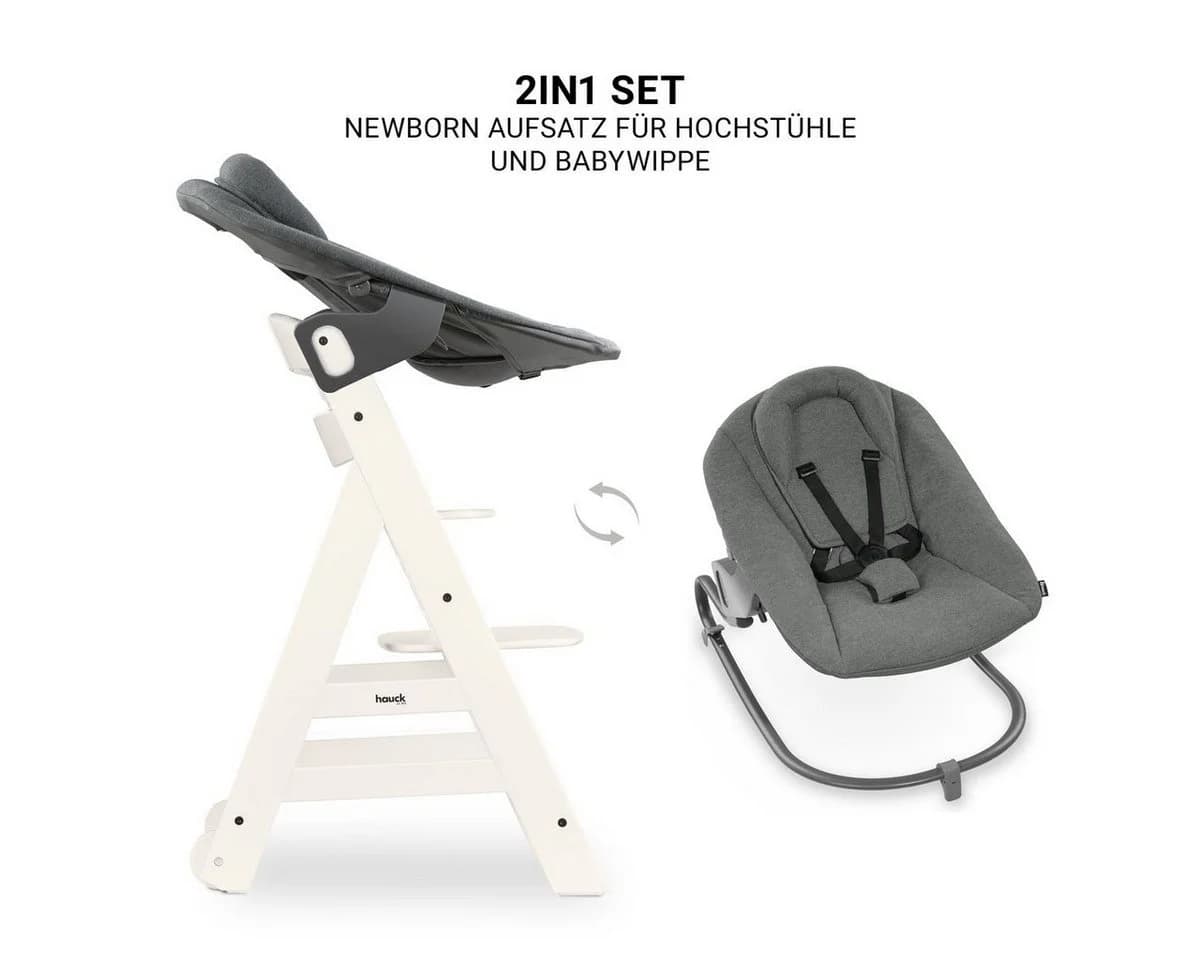 Hauck Hochstuhl Beta Plus White - Newborn Set mit Bouncer - Bild 4
