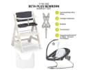 Hauck Hochstuhl Beta Plus White - Newborn Set Deluxe mit Aufsatz Bild 1