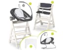 Hauck Hochstuhl Beta Plus White - Newborn Set Deluxe mit Aufsatz Bild 2