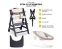 Hauck Hochstuhl Beta Plus Dark Grey - Newborn Set mit Aufsatz Bild 1