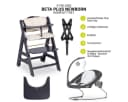 Hauck Hochstuhl Beta Plus Dark Grey - Deluxe Set mit Neugeborenen-Aufsatz Bild 1