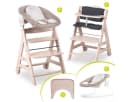 Hauck Hochstuhl Beta Plus Whitewashed Newborn Set Stretch Beige Babystuhl ab Geburt Bild 2