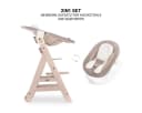 Hauck Hochstuhl Beta Plus Whitewashed Newborn Set Stretch Beige Babystuhl ab Geburt Bild 5
