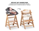 Hauck Hochstuhl Beta Plus Natural - Newborn Set mit Aufsatz Bild 4