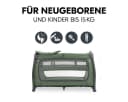 Hauck Baby-Reisebett Play'n Relax Center Dark Green mit Matratze, Insektenschutz, Wickelauflage, Einhang Bild 3