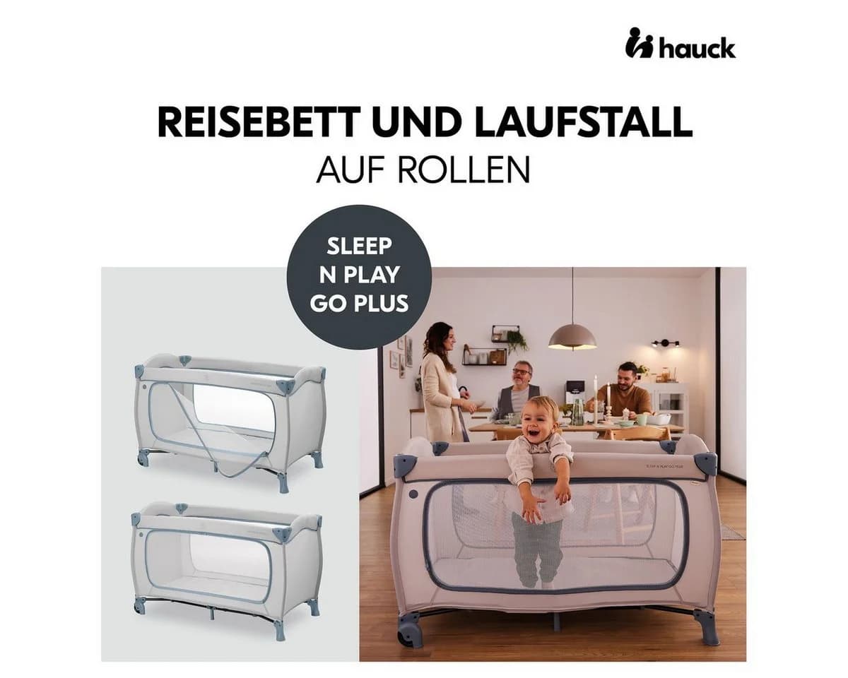 Hauck Baby-Reisebett Sleep N Play Go Plus XXL Set Dusty Blue - Bild 3