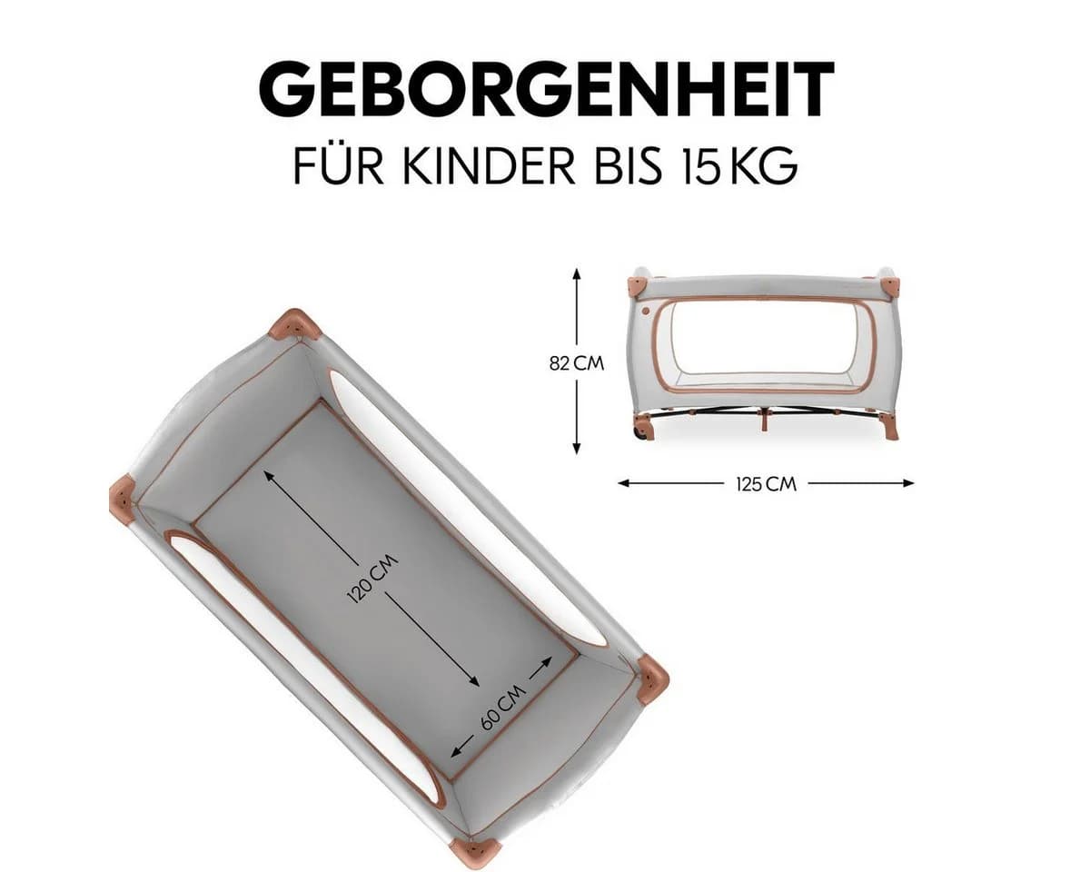Hauck Baby-Reisebett Sleep N Play Go Plus XXL Set Dusty Cork - Bild 4