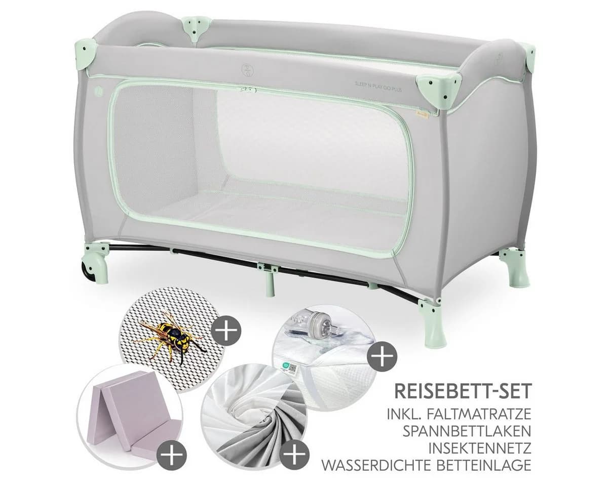Hauck Baby-Reisebett Sleep N Play Go Plus XXL Set - Dusty Mint - Bild 2
