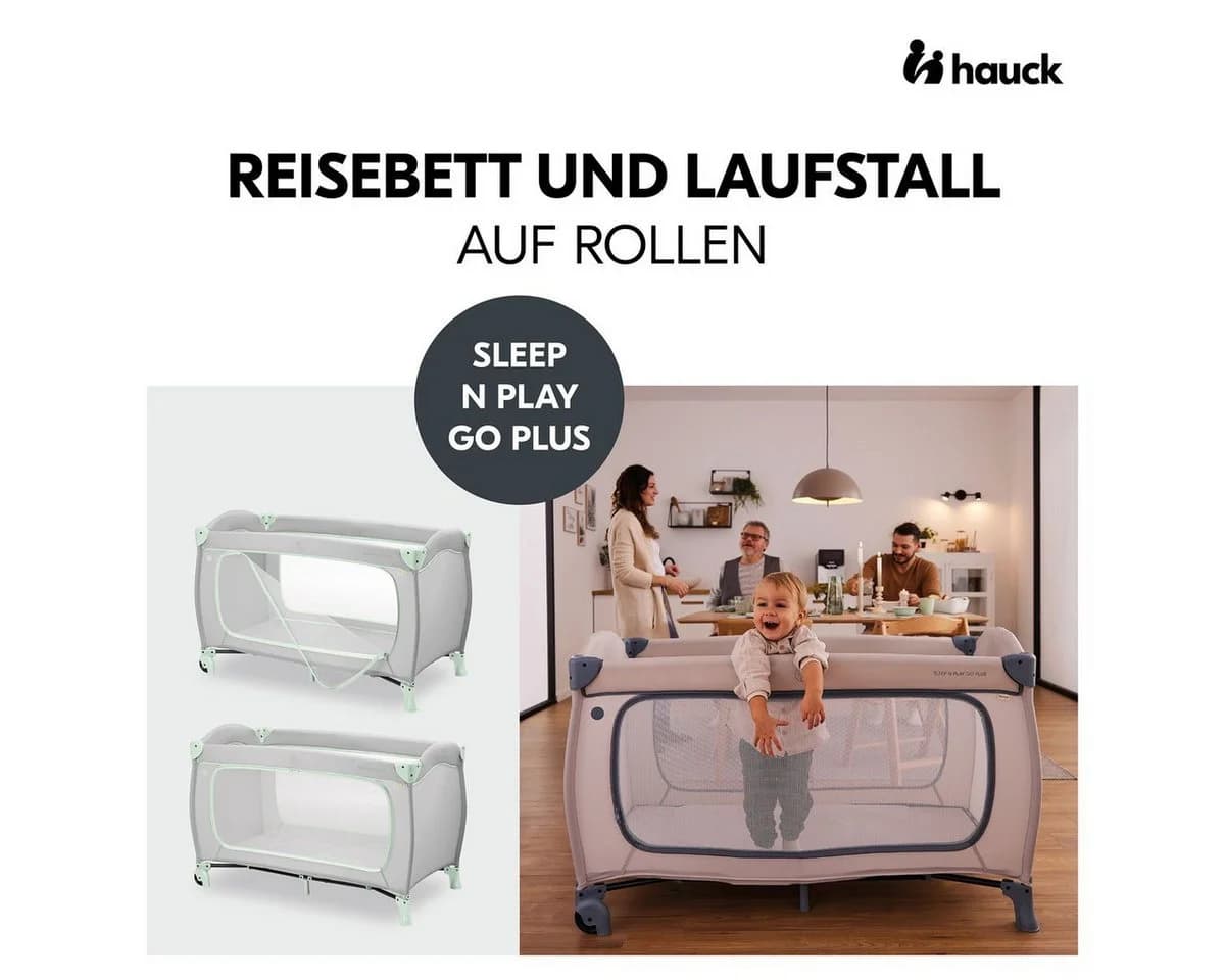 Hauck Baby-Reisebett Sleep N Play Go Plus XXL Set - Dusty Mint - Bild 3