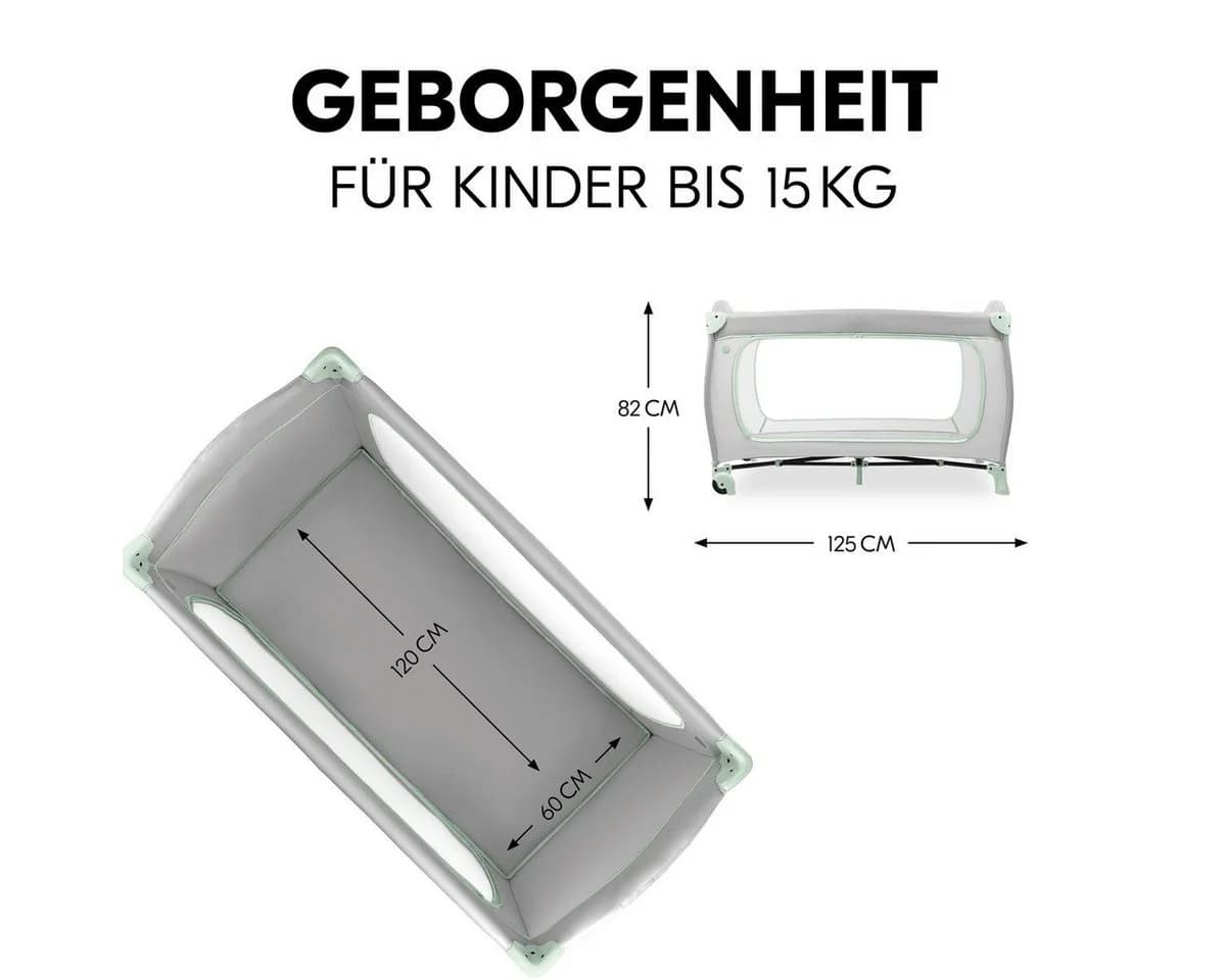 Hauck Baby-Reisebett Sleep N Play Go Plus XXL Set - Dusty Mint - Bild 4